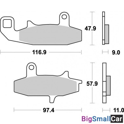 Тормозные колодки, задние Sinter / SBS 626HS - купить Уфе
