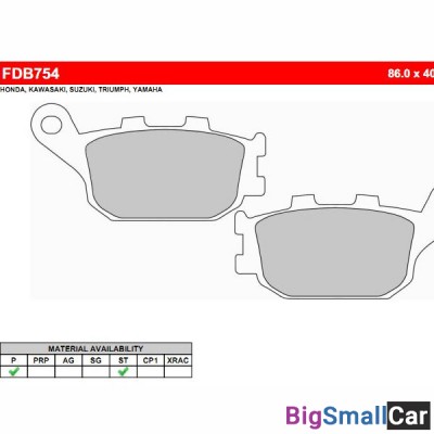 Тормозные колодки FERODO FDB754P - купить Уфе