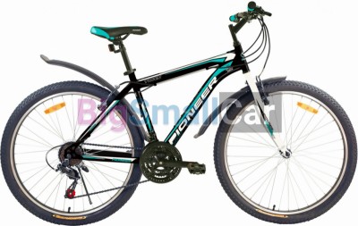 Дорожные велосипеды PIONEER TOWN 27,5/17 black-white-mint - купить Уфе