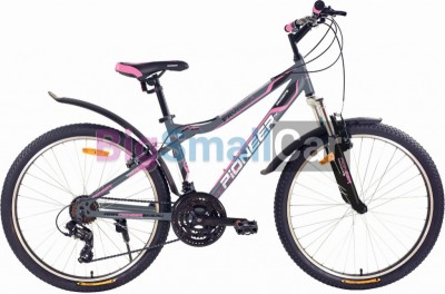 Горные велосипеды PIONEER FAVORITE 26/16 gray-black-pink - купить Уфе